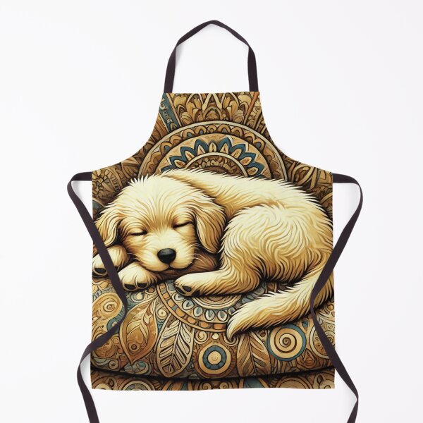 Item preview, Golden Retriever Puppy in Vintage Style designed and sold by alw951.