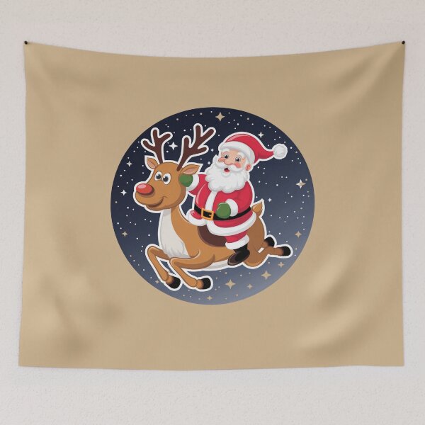 Item preview, Santa Riding A Reindeer designed and sold by Peter Stawicki.
