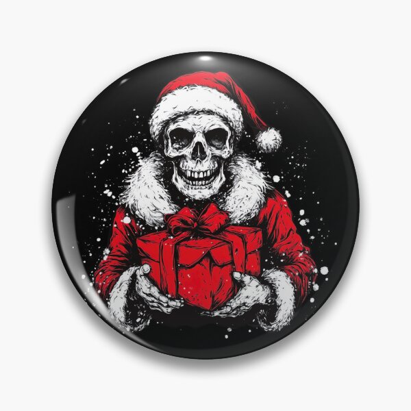 Item preview, Dark Santa Skull with Christmas Gift - Gothic Holiday Design designed and sold by wahyuart21.