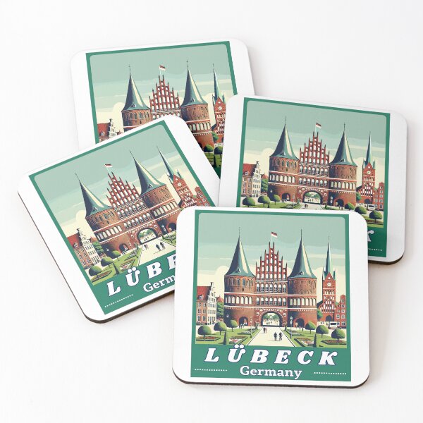 Item preview, Retro Lübeck in Germany Art Travel Landscape designed and sold by MaateoDesign.