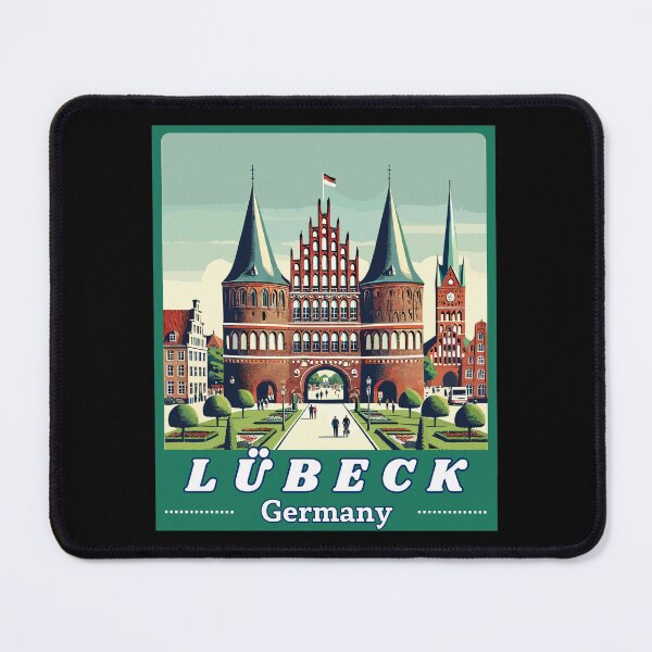 Item preview, Retro Lübeck in Germany Art Travel Landscape designed and sold by MaateoDesign.