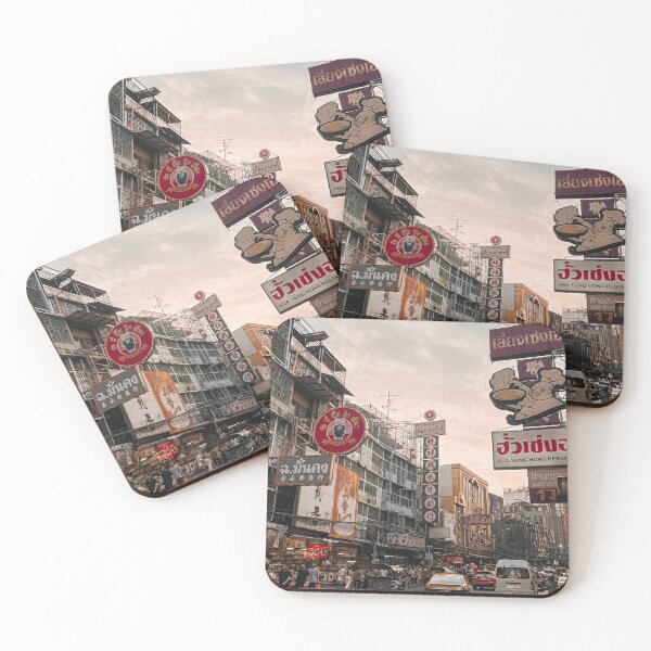 Item preview, Bangkok Thailand Travel Art Postcard designed and sold by BohoButtons.