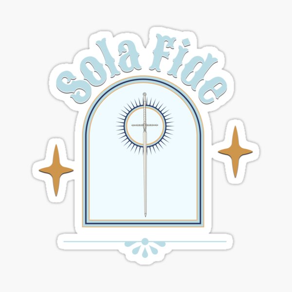 Vista previa del artículo con la obra «Sola Fide - Espada», diseñado y vendido por LamppostCreates.