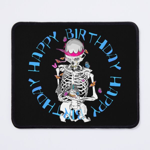 Item preview, Happy birthday cupcake (skeleton with butterflies) designed and sold by m-yoga-store.