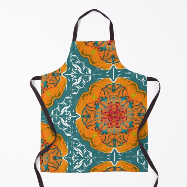 Item preview, Orange and Teal Flower designed and sold by Shells Designs.