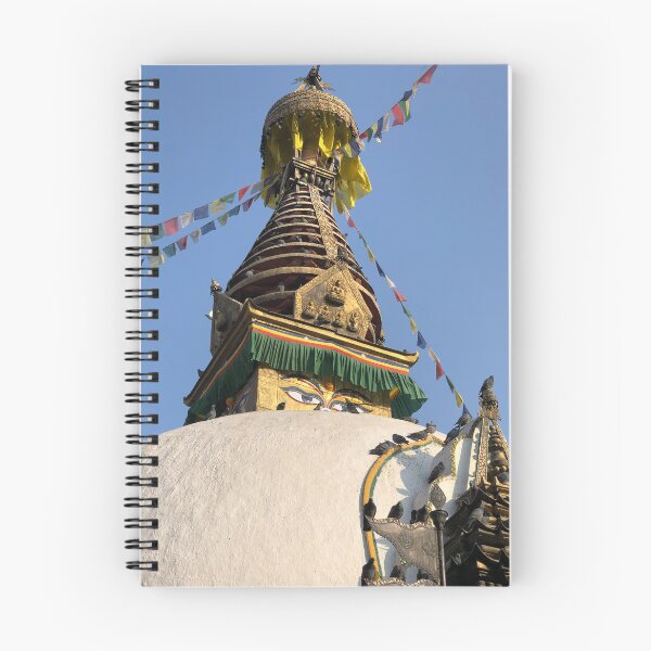 Item preview, Kathmandu Nepal Hindu Temple Eyes Photography Postcard Sticker designed and sold by BohoButtons.