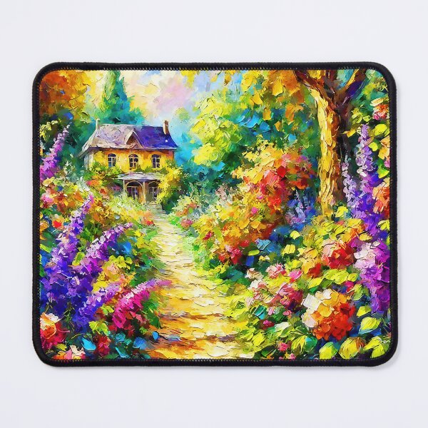 Item preview, Vibrant Garden Path - Colorful Cottage with Flowering Walkway designed and sold by ChrisButler.
