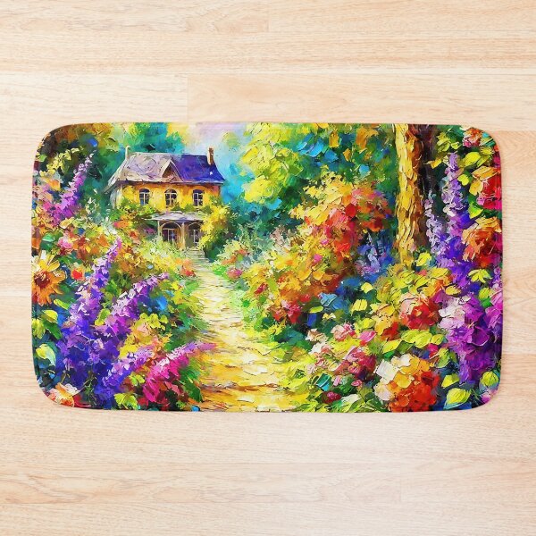 Item preview, Vibrant Garden Path - Colorful Cottage with Flowering Walkway designed and sold by ChrisButler.