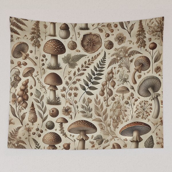 Item preview, COTTAGECORE WRAPPING PAPER - MUSHROOMS designed and sold by ArizonaWitches™ .