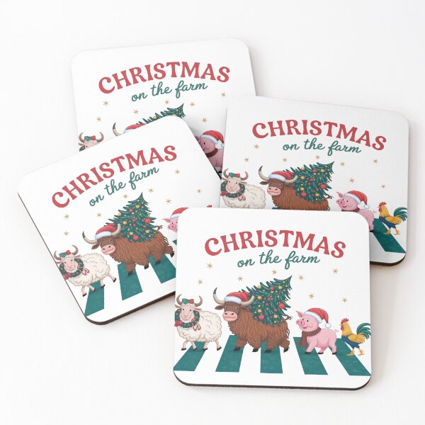 Item preview, Christmas on the farm Sheep, Cow, Pig Chicken, Rooster designed and sold by Dominika Farkašová.