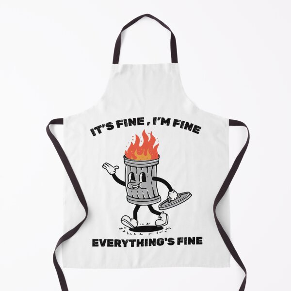 Item preview, Its Fine Dumpster On Fire Retro Illustration designed and sold by LeggetTinch.