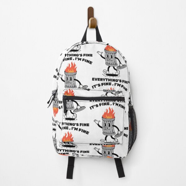 Item preview, Its Fine Dumpster On Fire Retro Illustration designed and sold by LeggetTinch.