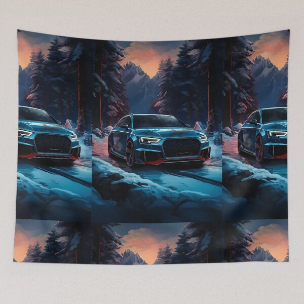 Item preview, Midnight Drive Through Snowy Mountains designed and sold by RevUpDesign.