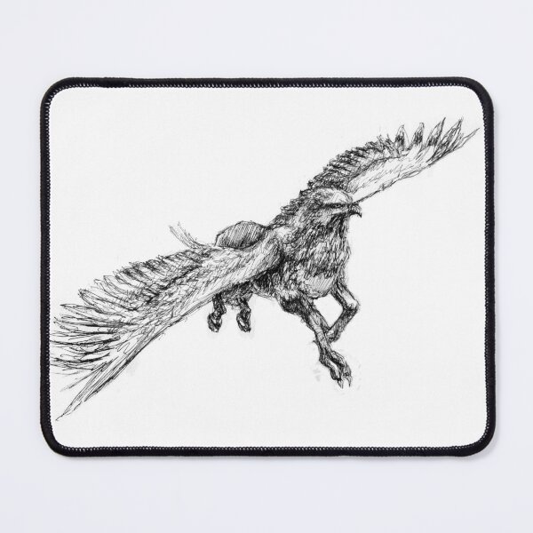 Item preview, Hippogryph mythical hybrid beast drawing designed and sold by GothicByNature.
