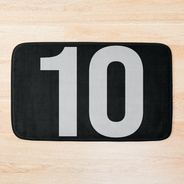 Item preview, White Number Ten on a Black Background designed and sold by MHich.