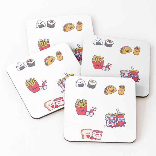 Item preview, Cute Kawaii Cartoon Snack Foods with Faces designed and sold by Black11Flamingo.