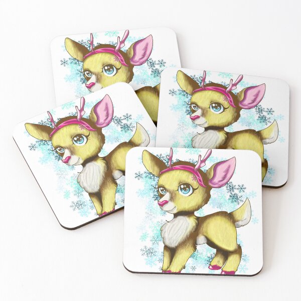 Item preview, Holiday deer w/ snowflakes designed and sold by ArtistNichole.