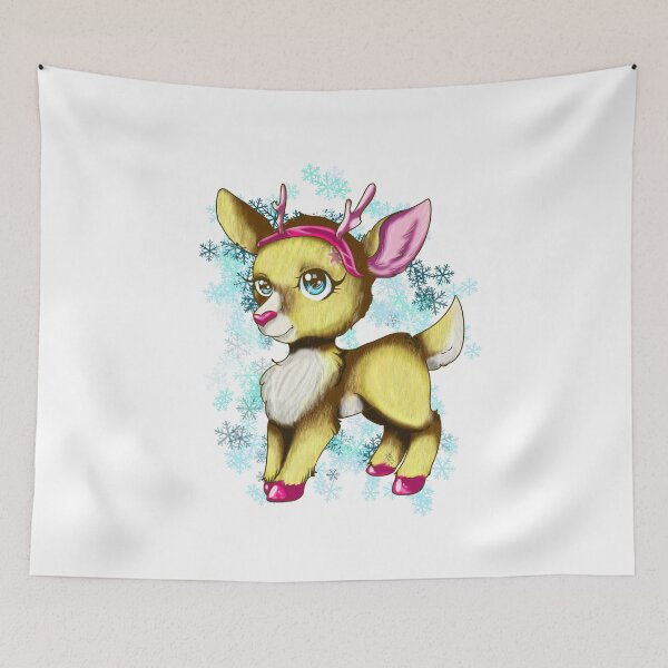 Item preview, Holiday deer w/ snowflakes designed and sold by ArtistNichole.