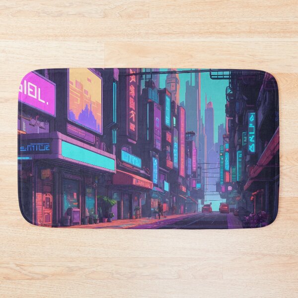 Item preview, Cyberpunk Pixel Art City Street designed and sold by papi1998.