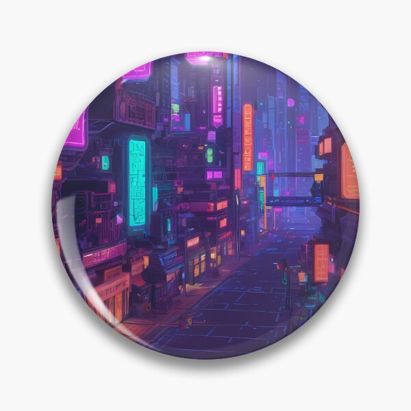 Item preview, Cyberpunk Pixel Art City Street designed and sold by papi1998.
