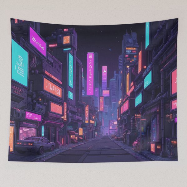 Item preview, Cyberpunk Pixel Art City Street designed and sold by papi1998.