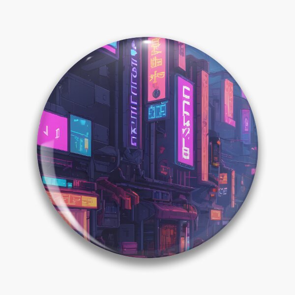 Item preview, Cyberpunk Pixel Art City Street designed and sold by papi1998.
