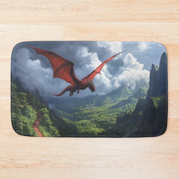 Item preview, Flying Red Fire Dragon In The Mountains designed and sold by GrinGalore.