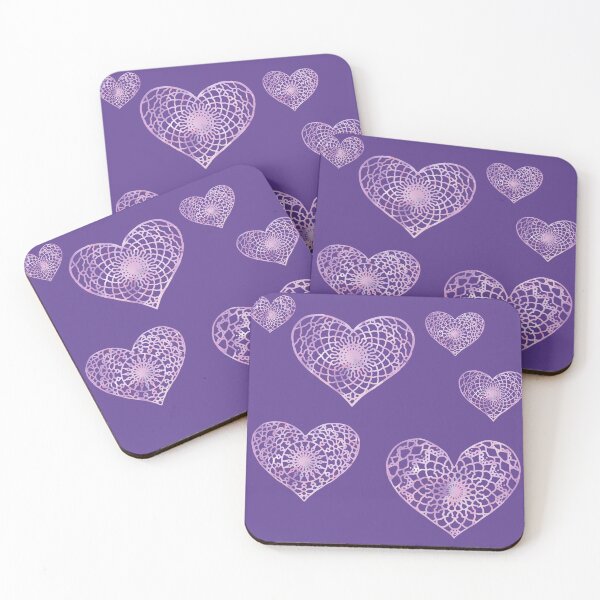 Item preview, Lacy Hearts on Purple  designed and sold by JaygiesDesign.