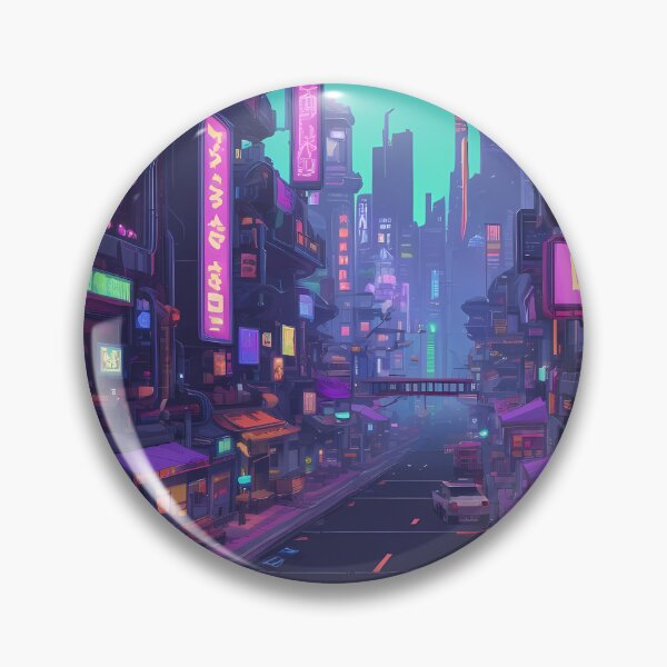 Item preview, Cyberpunk Pixel Art City Street designed and sold by papi1998.