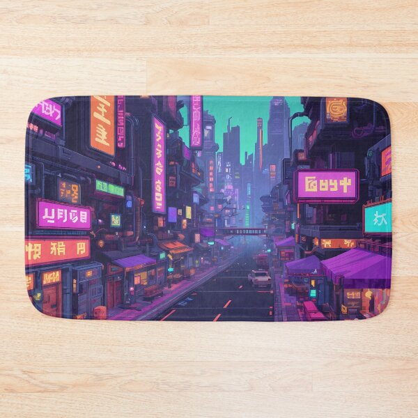 Item preview, Cyberpunk Pixel Art City Street designed and sold by papi1998.