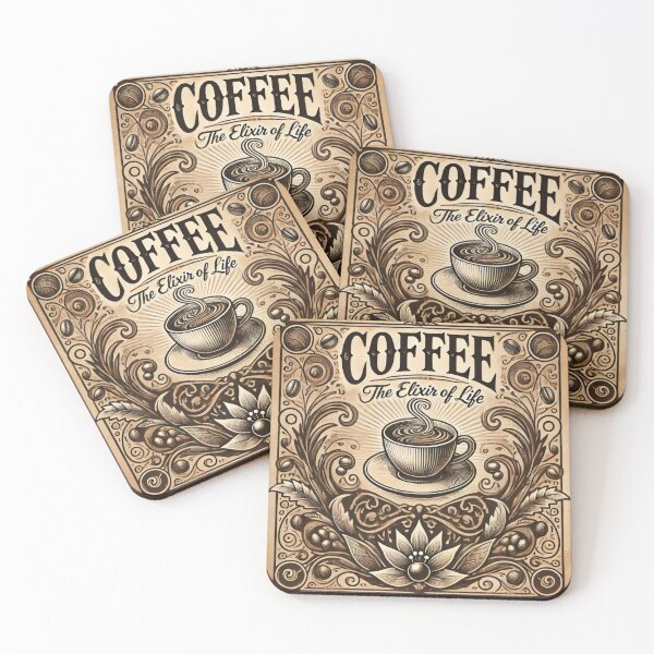 Item preview, Coffee: The Elixir of Life - A Nostalgic Tribute designed and sold by bb-tees-by-mlee.