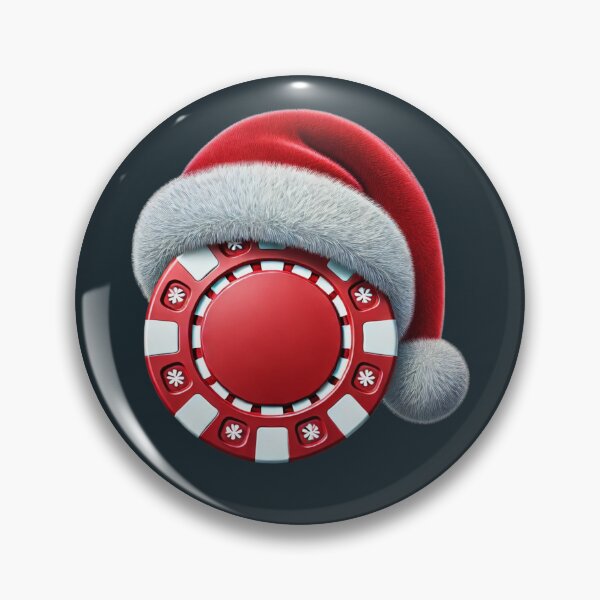 Item preview, Christmas Poker Chip In Santa Hat Santa's Lucky Chip Festive Christmas Poker designed and sold by Zestfull.