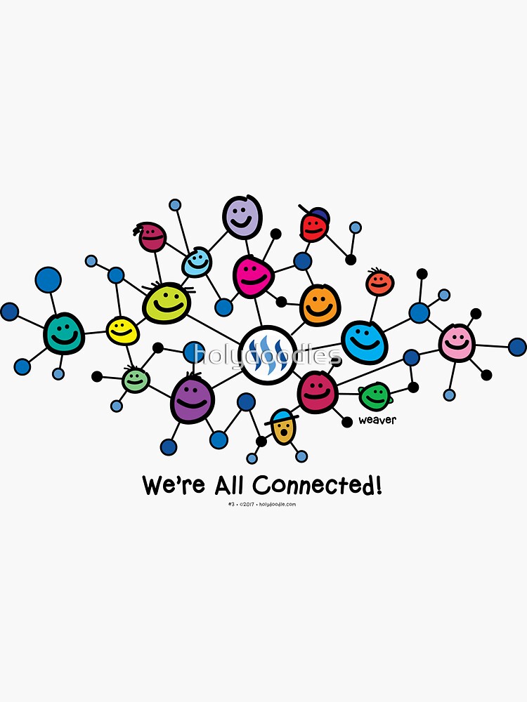 Thumbnail 3 of 3, Sticker, Steemit Blockchain - We're All Connected... designed and sold by holydoodles.