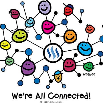Artwork thumbnail, Steemit Blockchain - We're All Connected... by holydoodles