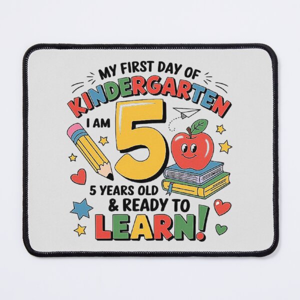 Item preview, My First Day of Kindergarten 5-Year-Old Design designed and sold by love3617.