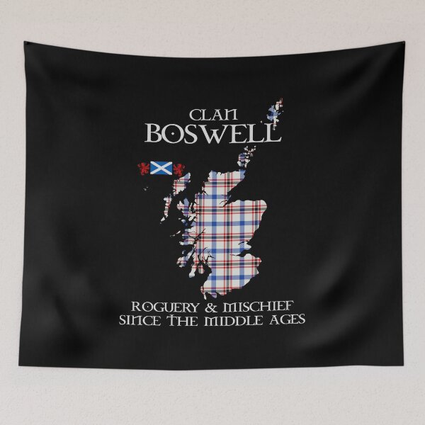 Item preview, Clan Boswell tartan Scotland map Saltire flag and lion rampant scottish designed and sold by Clan1093.