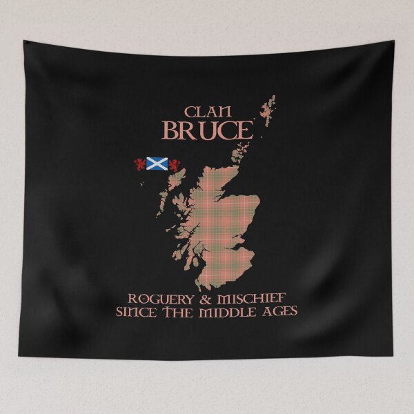 Item preview, Clan Bruce 2 tartan Scotland map Saltire flag and lion rampant scottish designed and sold by Clan1093.