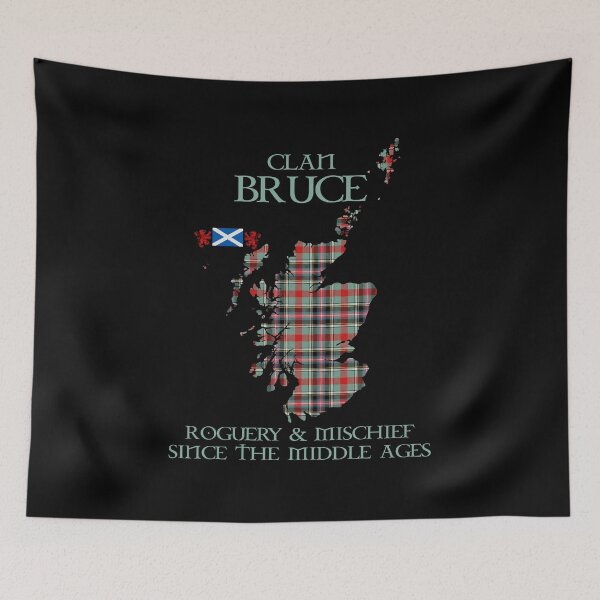 Item preview, Clan Bruce of Kinnaird tartan Scotland map Saltire flag and lion rampant scottish designed and sold by Clan1093.