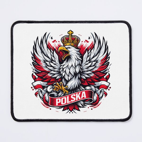 Item preview, Poland Polska Eagle Emblem Flag Banner Gift designed and sold by Pineapple-Tree.