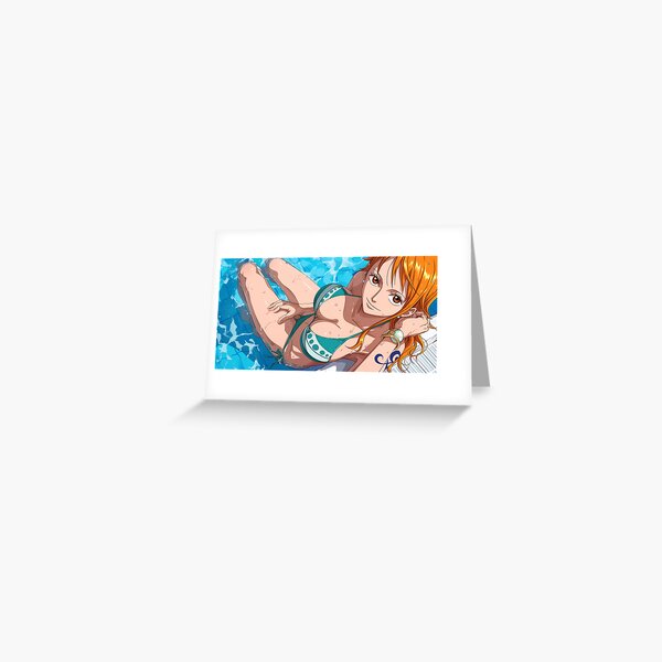 Item preview, Nami Orange Bikini Pool anime sticker designed and sold by The-Diamond-Art.