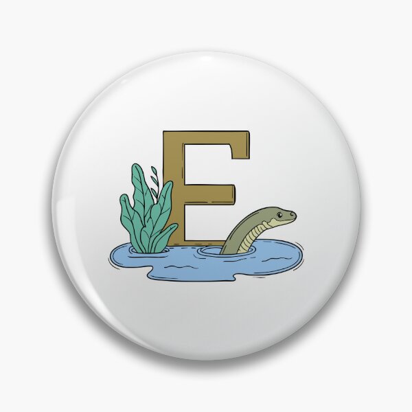 Item preview, Doodle Illustration of Letter E for eel designed and sold by rasagamastore.