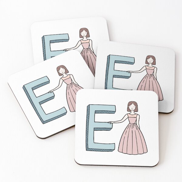 Item preview, Doodle Illustration of Letter E for elegant dress designed and sold by rasagamastore.
