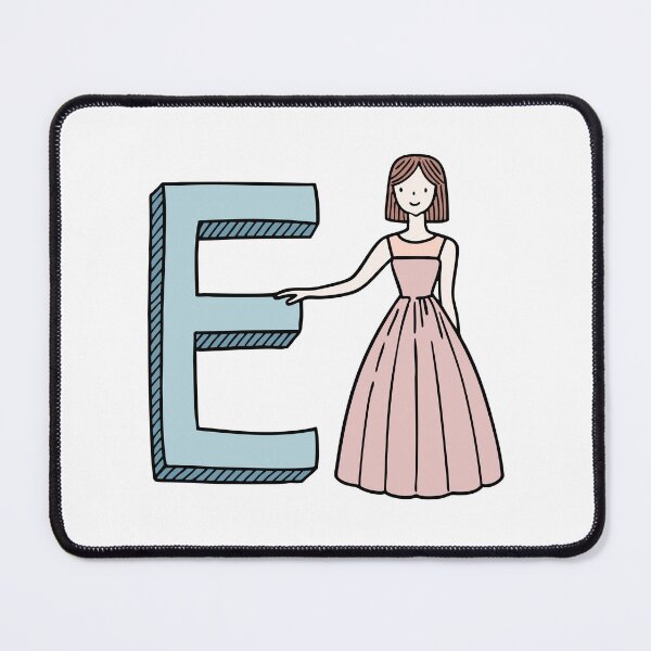 Item preview, Doodle Illustration of Letter E for elegant dress designed and sold by rasagamastore.