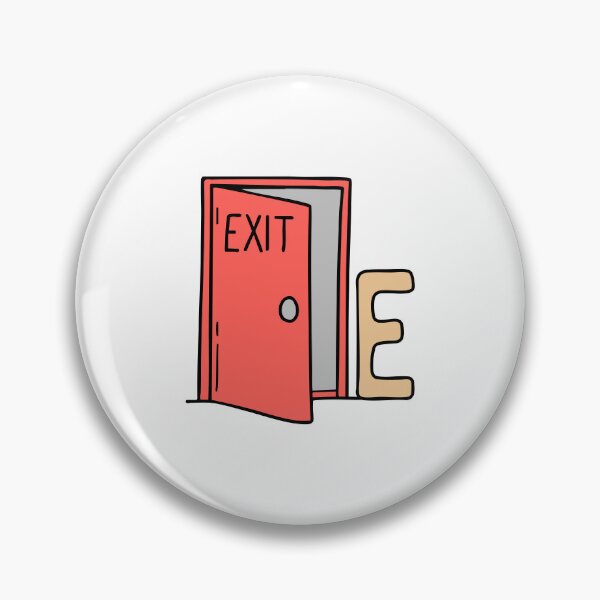 Item preview, Doodle Illustration of Letter E for exit door designed and sold by rasagamastore.
