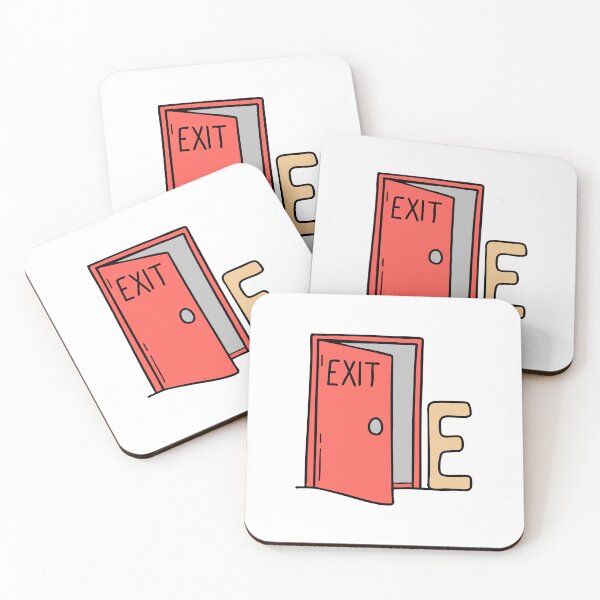 Item preview, Doodle Illustration of Letter E for exit door designed and sold by rasagamastore.