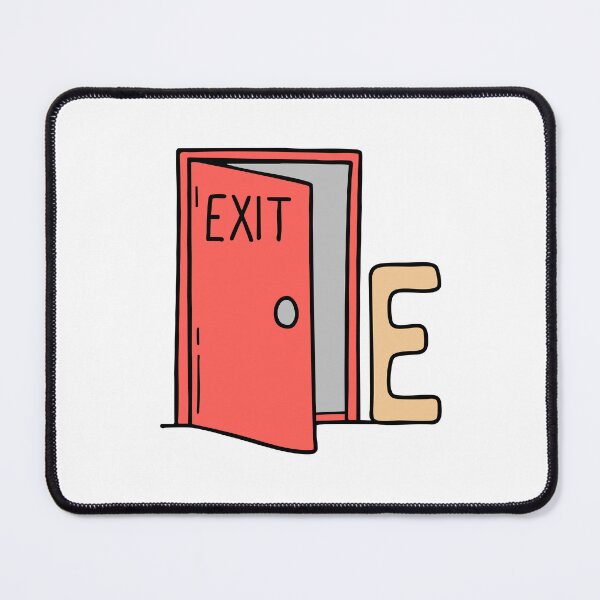 Item preview, Doodle Illustration of Letter E for exit door designed and sold by rasagamastore.