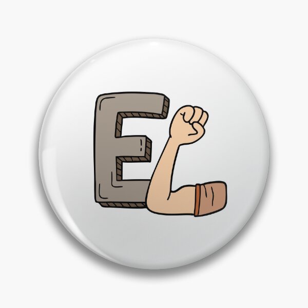 Item preview, Doodle Illustration of Letter E for elbow hand designed and sold by rasagamastore.