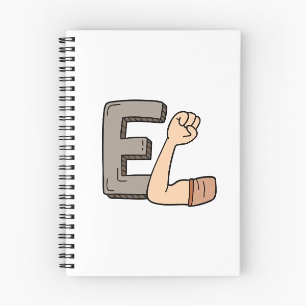 Item preview, Doodle Illustration of Letter E for elbow hand designed and sold by rasagamastore.