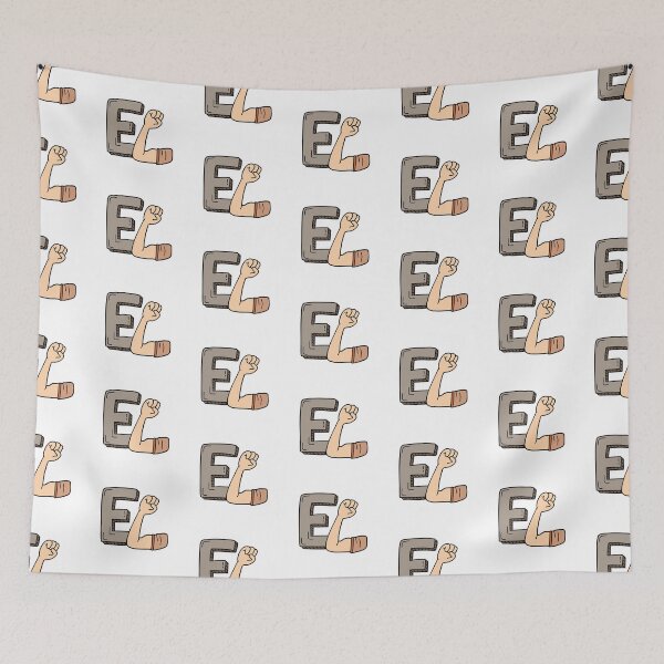 Item preview, Doodle Illustration of Letter E for elbow hand designed and sold by rasagamastore.