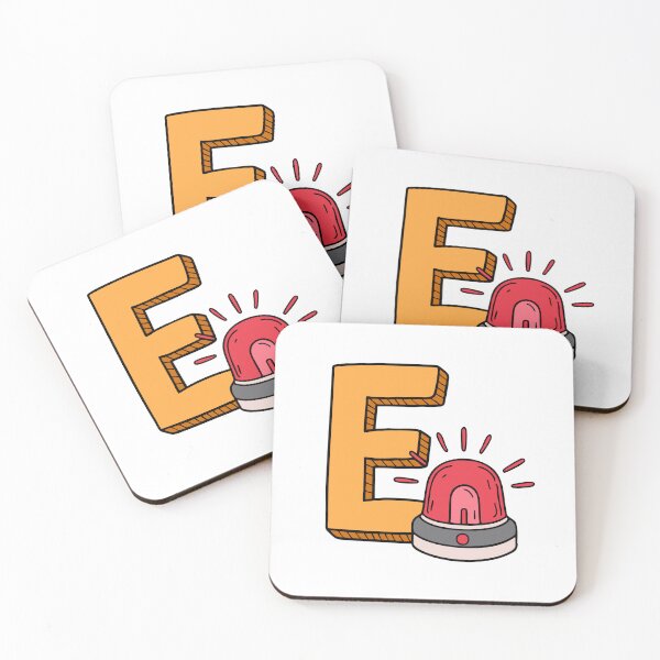 Item preview, Doodle Illustration of Letter E for emergency designed and sold by rasagamastore.